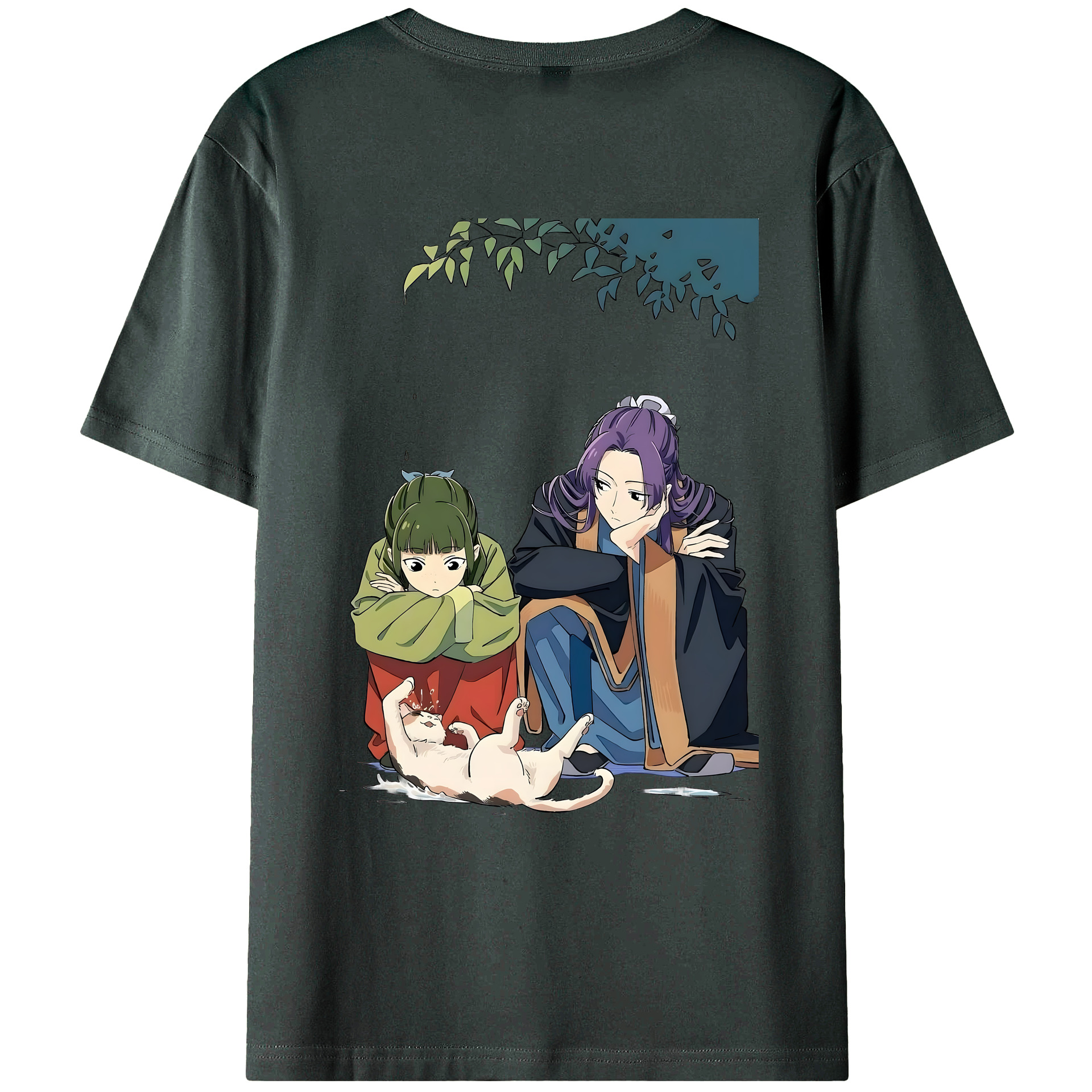 （画像用） 薬屋のひとりごと The Apothecary Diaries 綿100％ メンズ半袖Tシャツ（バックプリント） 通気性